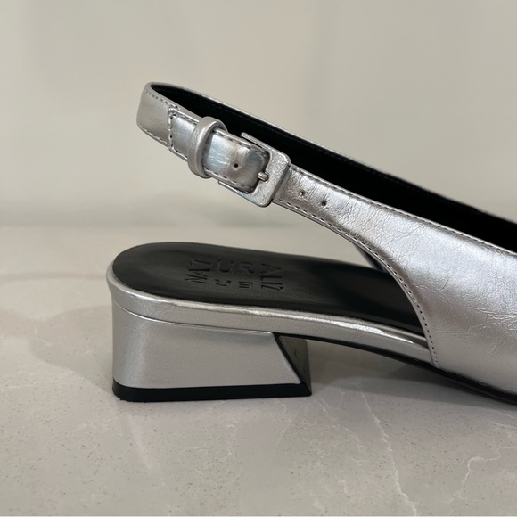 Naturalizer “Ginger” Silver Slingback Low Heel Women’s Size 8 - Worn Once - Picture 3 of 7